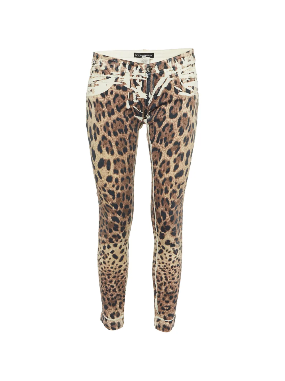 Dolce & Gabbana Pre-Owned Jeans Pop Fit con stampa - Marrone