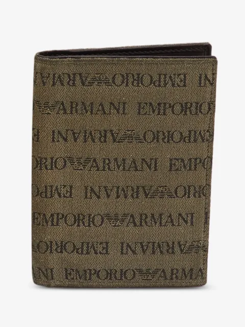 Emporio Armani Pre-Owned funda para pasaporte con monograma estampado