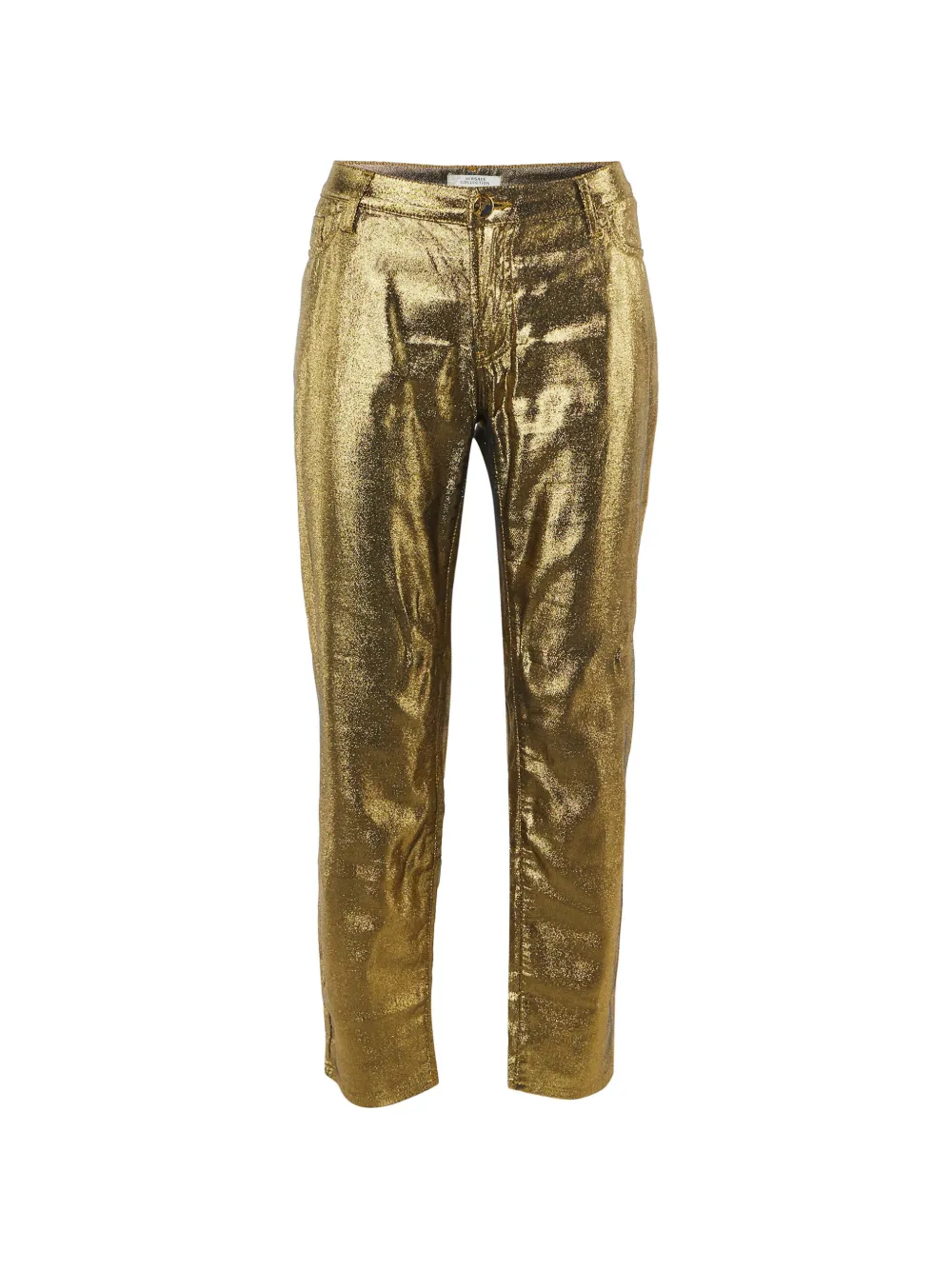 Versace Pre-Owned metallic slim-fit jeans - Oro