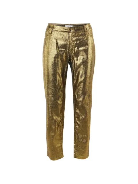 Versace Pre-Owned metallic slim-fit jeans