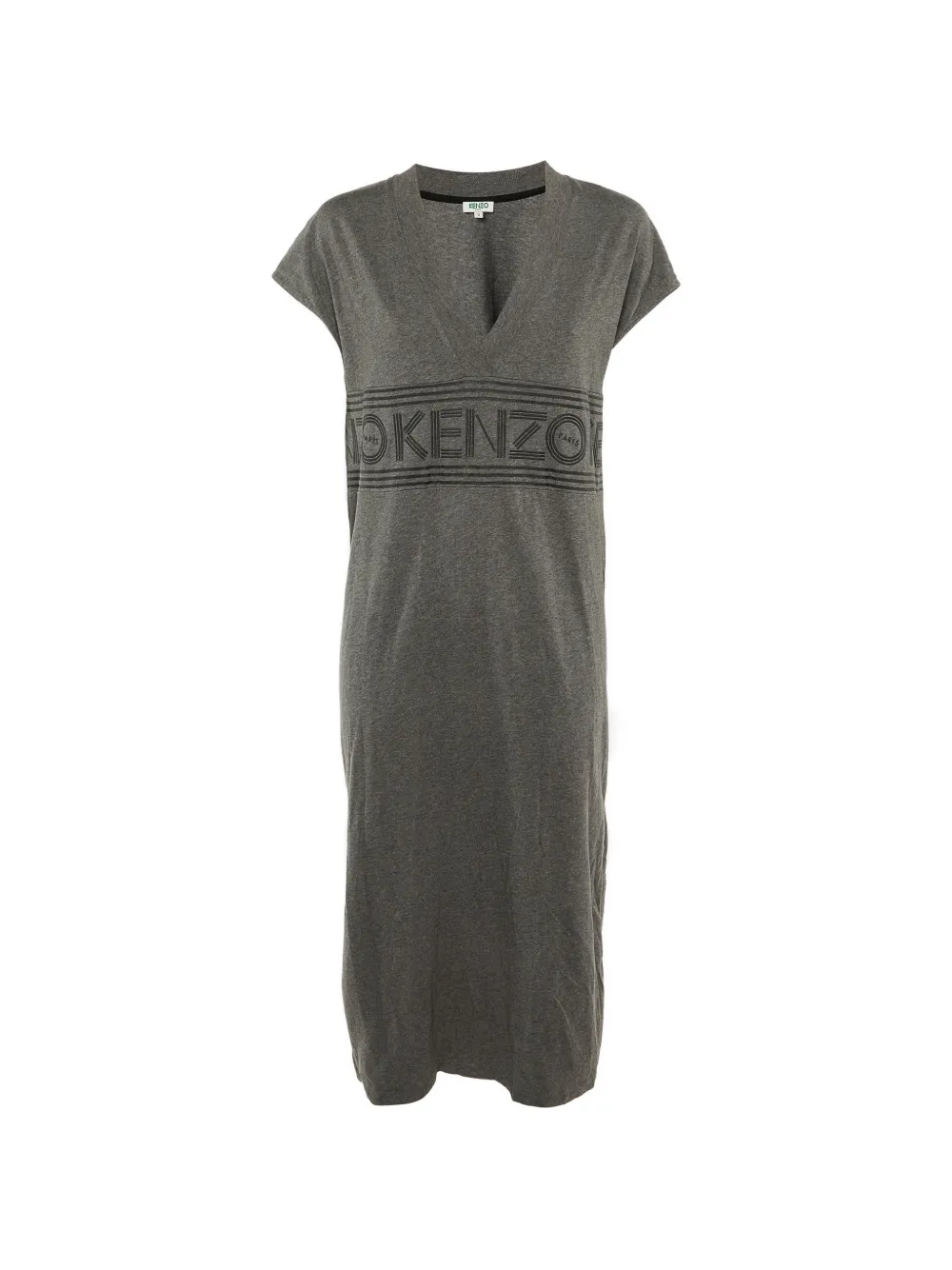 Kenzo Pre-Owned logo-appliqué T-shirt dress - Grigio