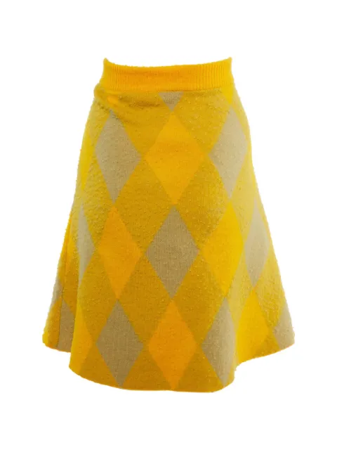 Burberry Pre-Owned check-pattern wool midi skirt