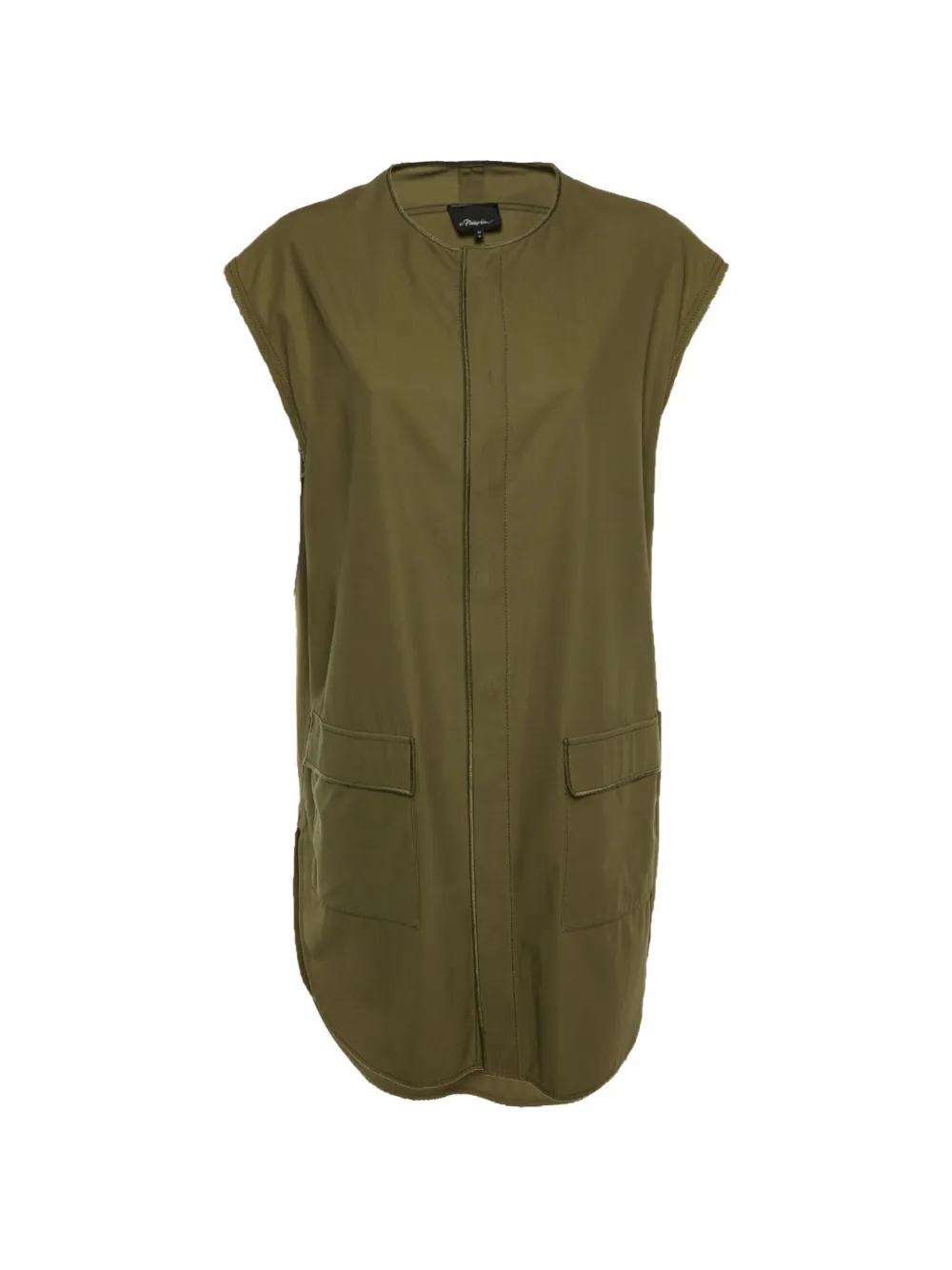 3.1 Phillip Lim crew-neck tunic mini dress - Verde