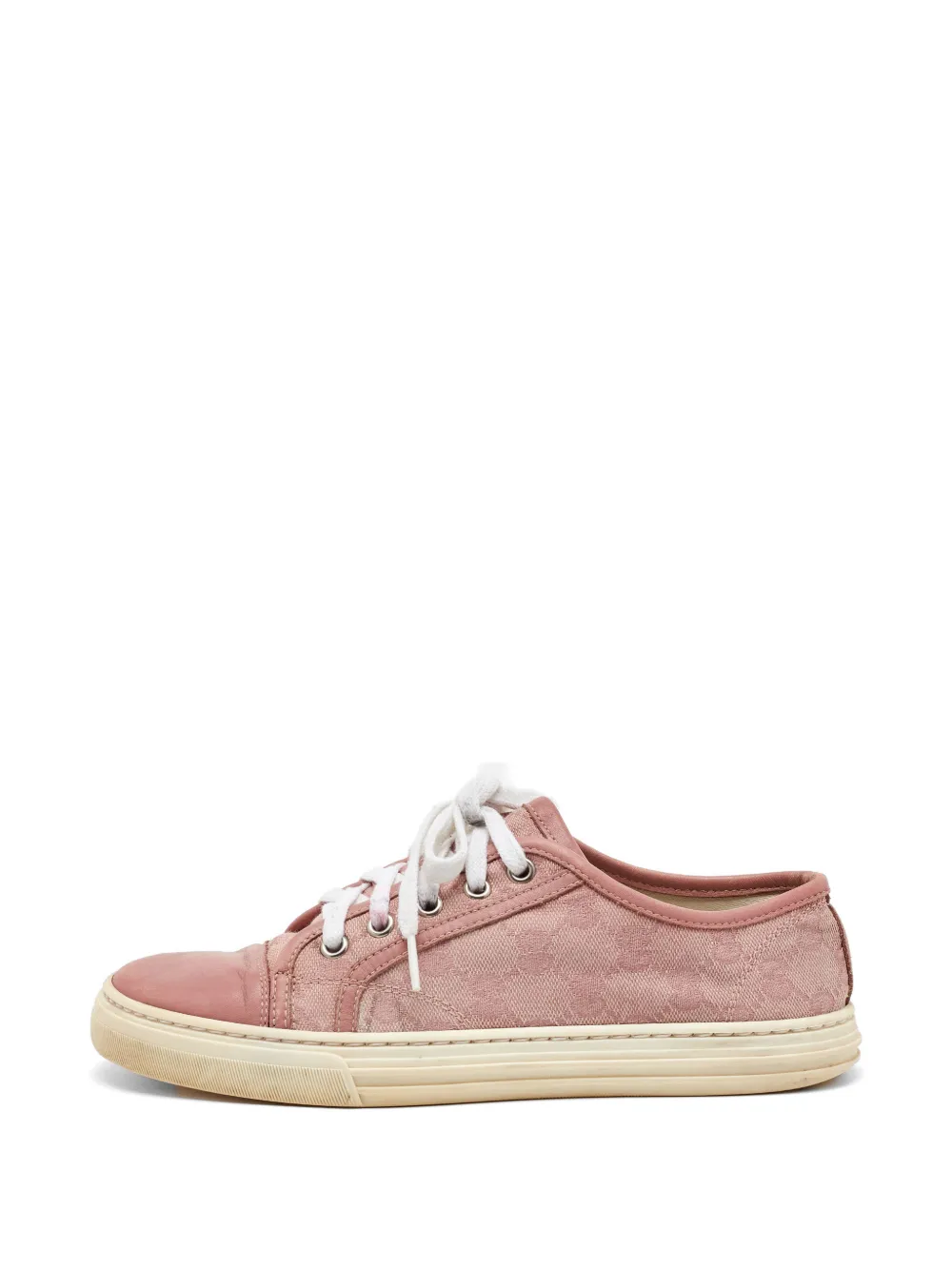 Gucci Pre-Owned GG canvas leather sneakers - Pink