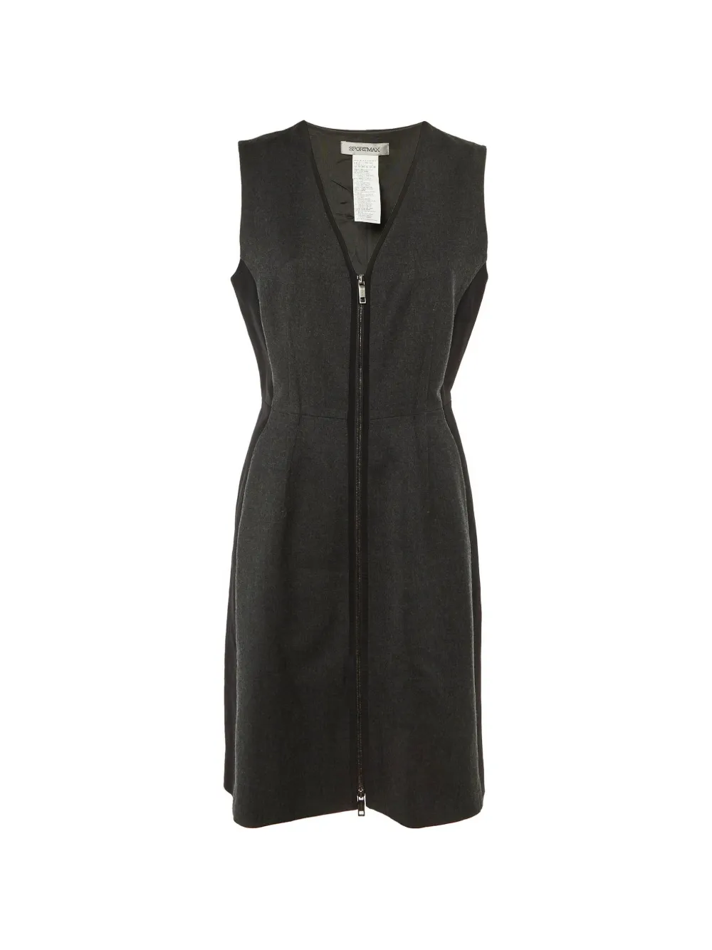 Sportmax zip-up sleeveless dress - Grigio