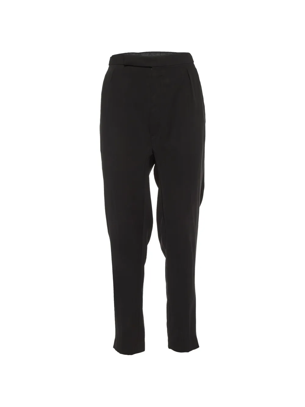Lanvin Pre-Owned Lanvin crepe tapered trousers - Nero
