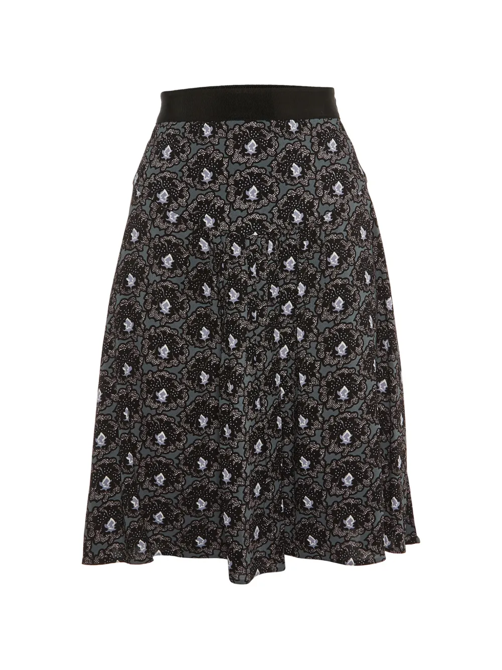 Prada Pre-Owned printed pleated midi skirt - Grigio