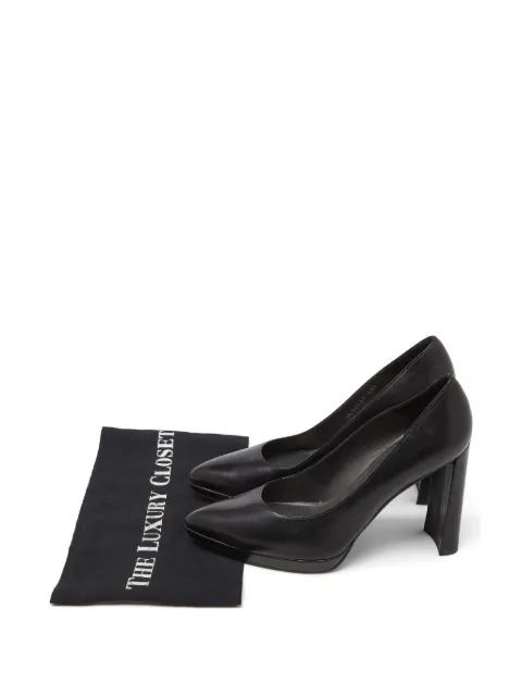 Stuart Weitzman Stuart Weitzman Black Leather Platform Pumps