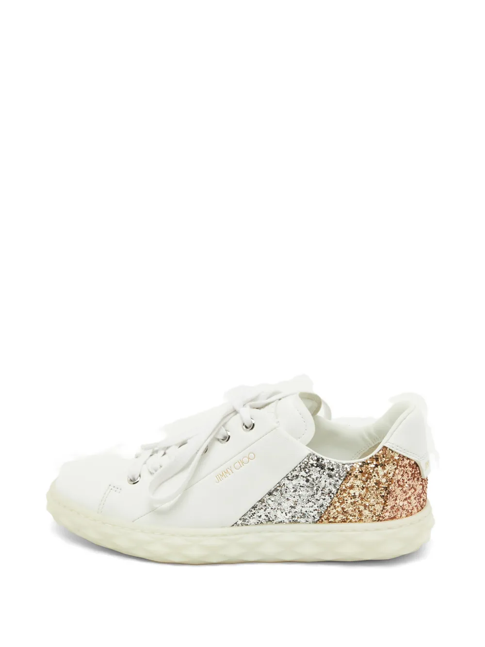 Jimmy Choo Pre-Owned Diamond glitter sneakers - Weiß