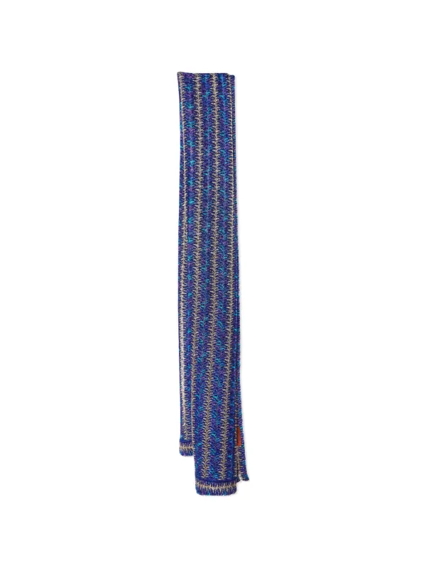 Missoni Pre-owned Lurex Knit Scarf in Blue