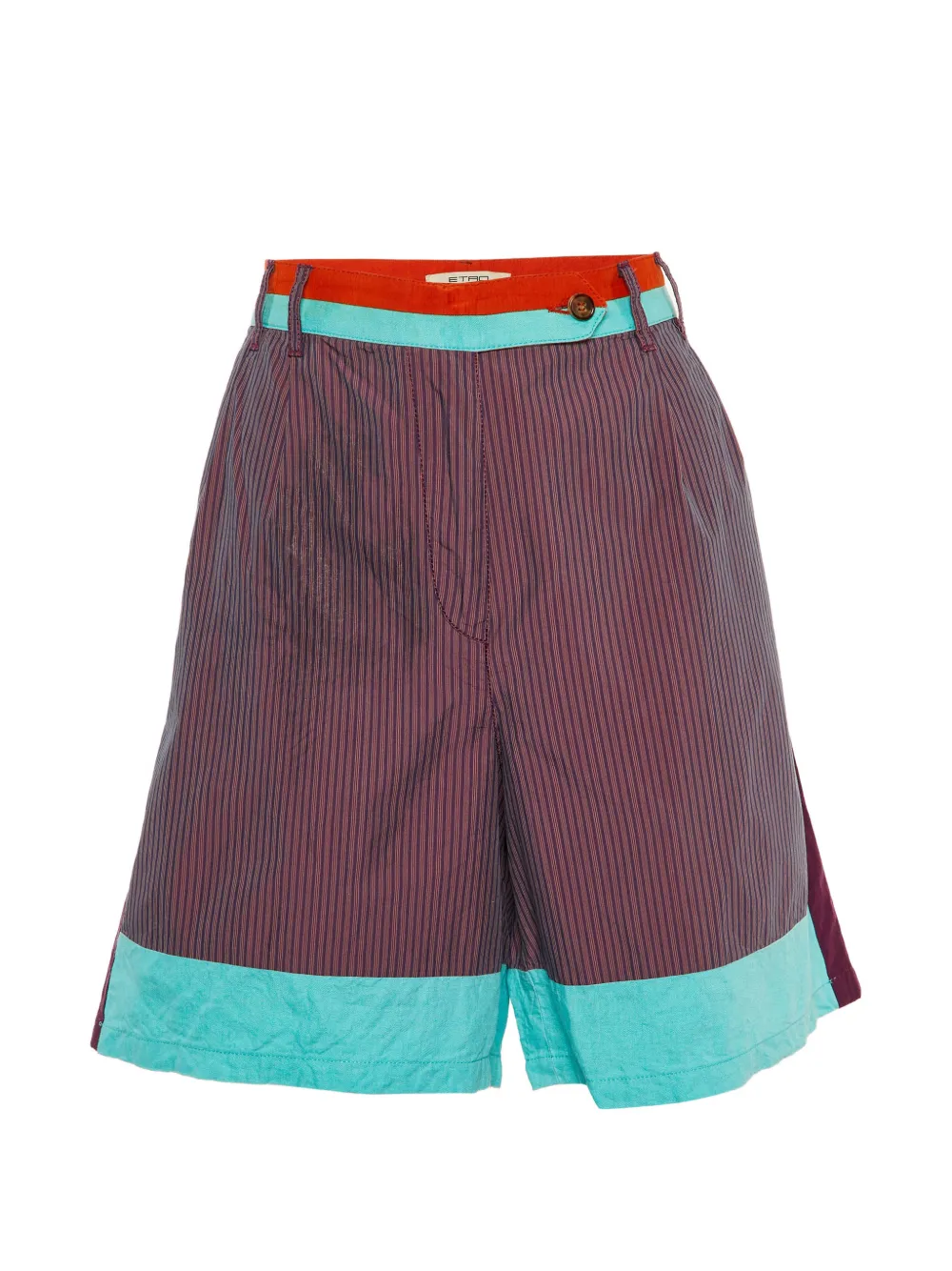 Etro Pre-Owned striped shorts - Viola