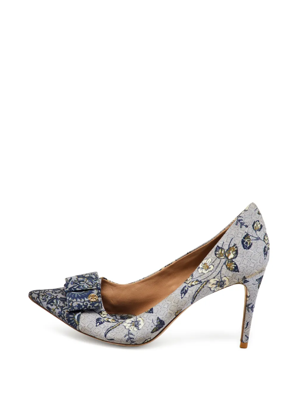Tory Burch bow pointed-toe pumps - Grigio