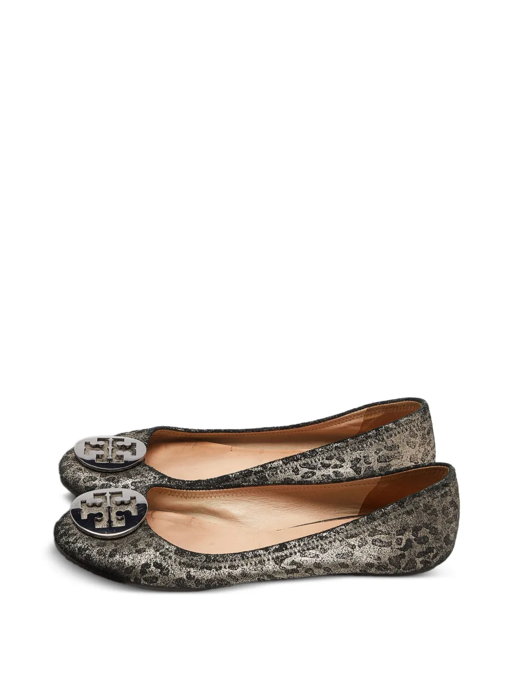Tory Burch Luisa leopard-print ballet flats - Gold