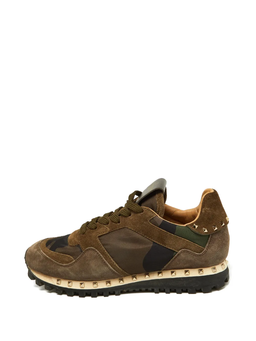 Valentino Garavani Pre-Owned Rockrunner camouflage-pattern sneakers - Marrone