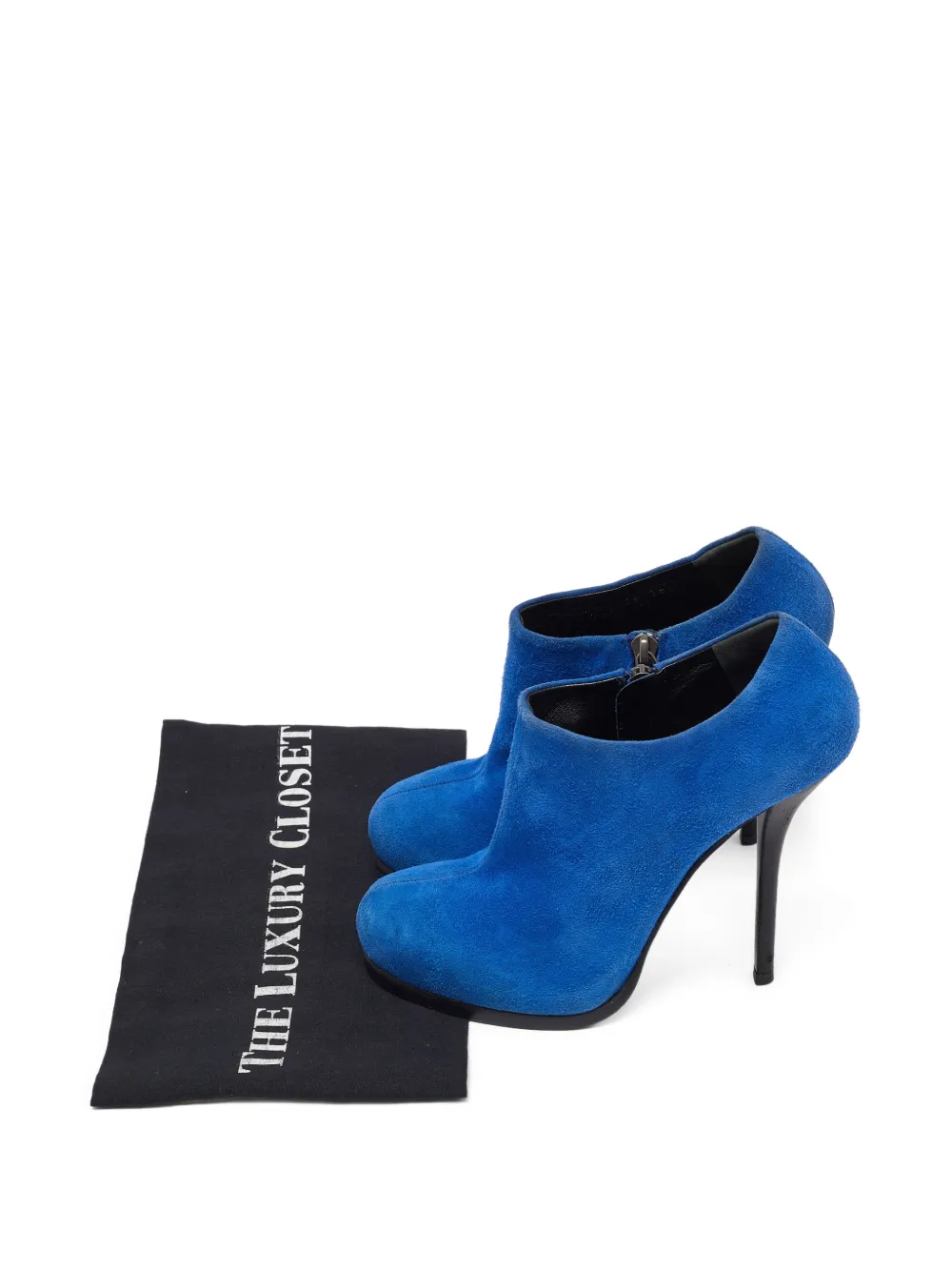  Balenciaga Pre-owned Suede Ankle Boots - Bleu 