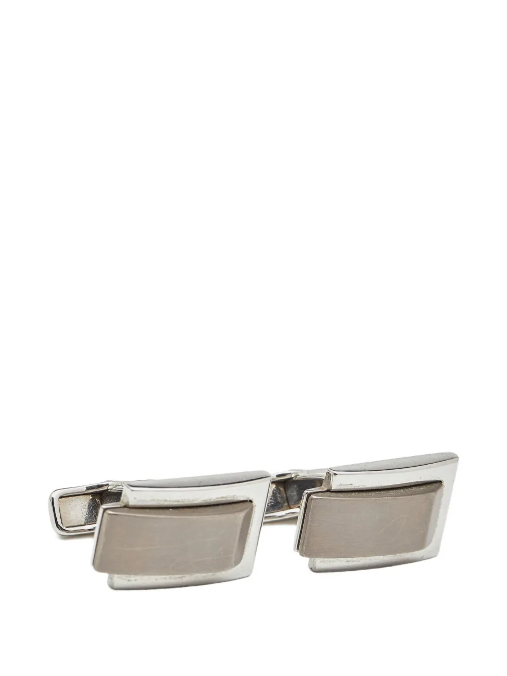 Dunhill rectangle stainless steel cufflinks - Argento