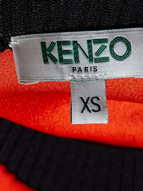 Kenzo Pre-Owned Embroidered Shift Dress | Orange | FARFETCH