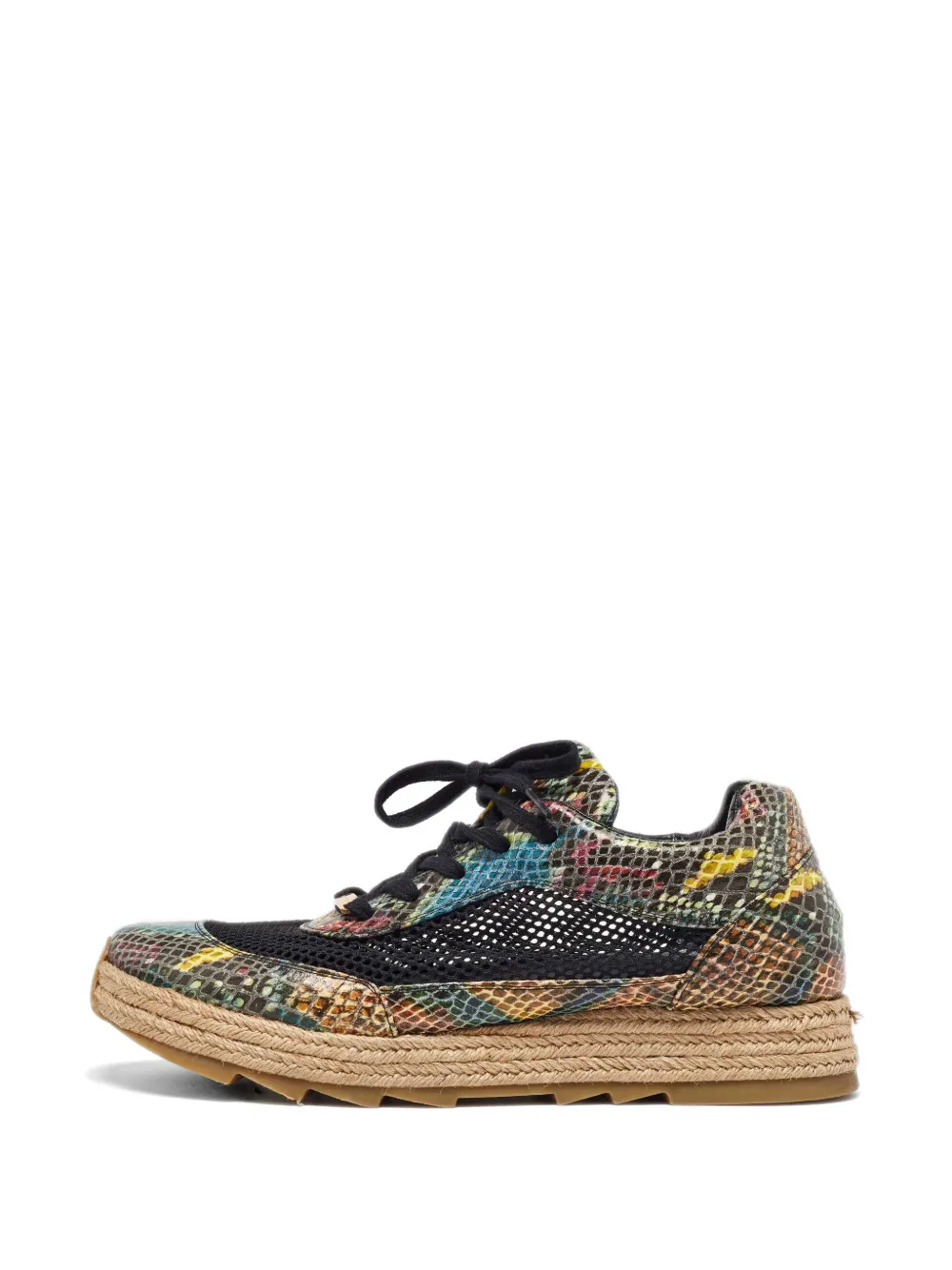 Stella McCartney Pre-Owned python-effect mesh sneakers - Schwarz
