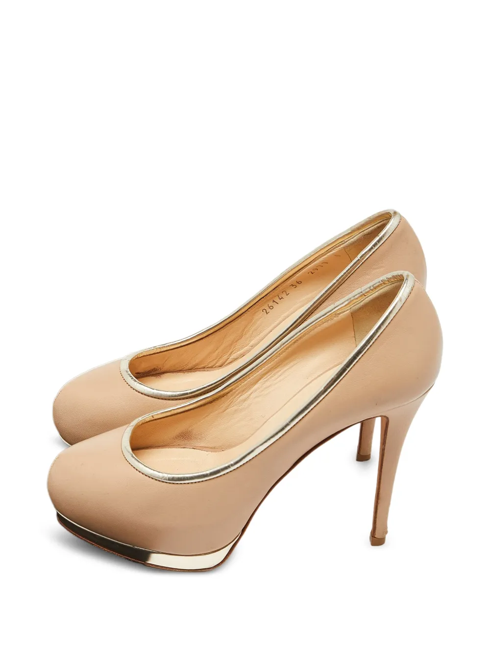 Giuseppe Zanotti Vintage platform round-toe pumps - Toni neutri
