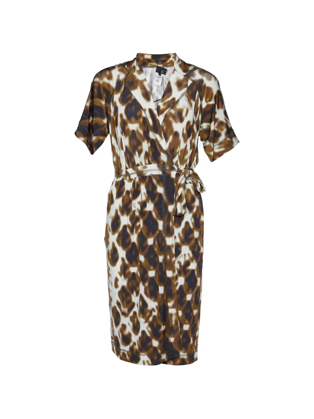Just Cavalli Vintage printed wrap midi dress - Braun