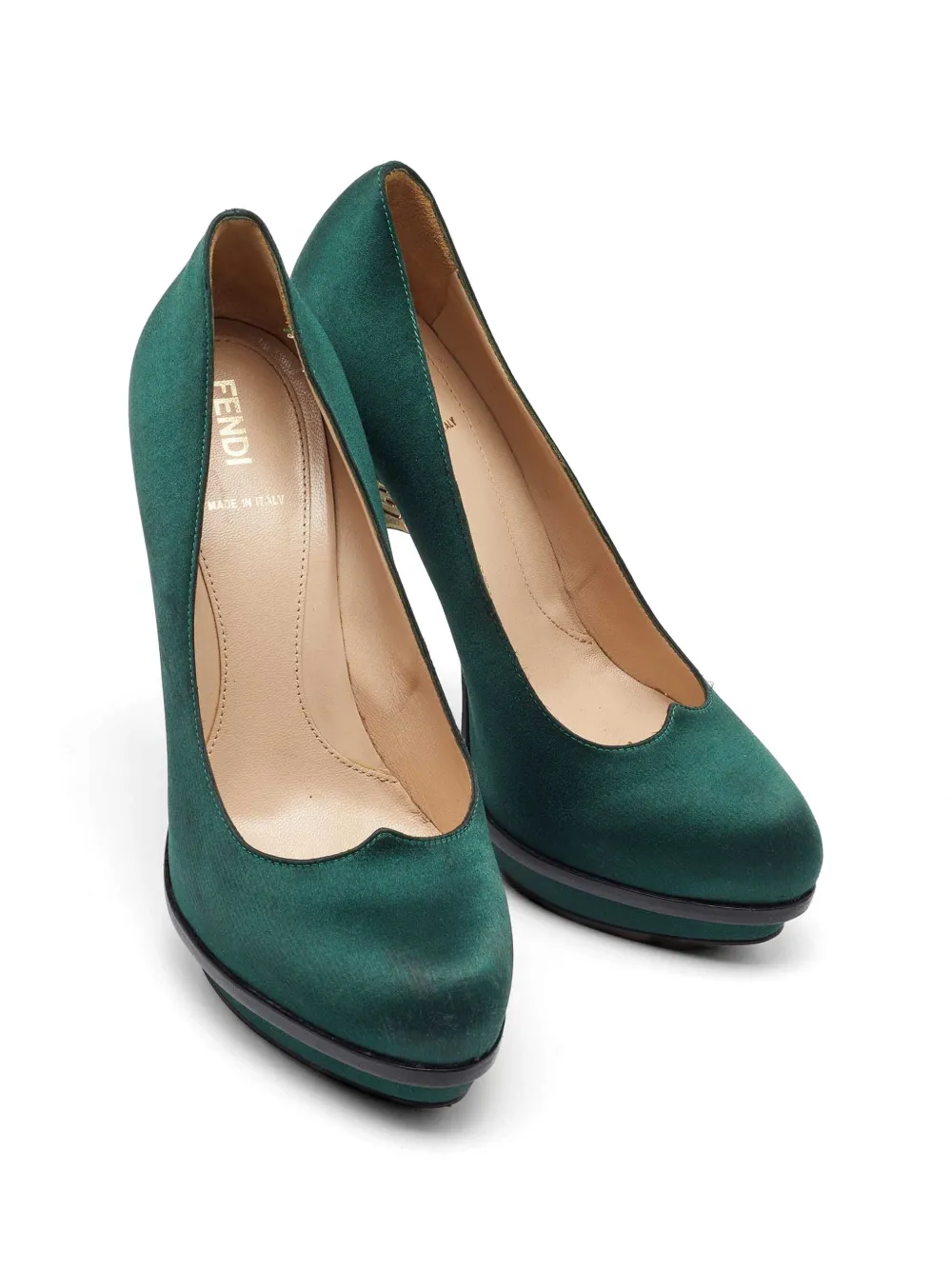 Fendi Pre-Owned Bridge heel platform pumps - Verde