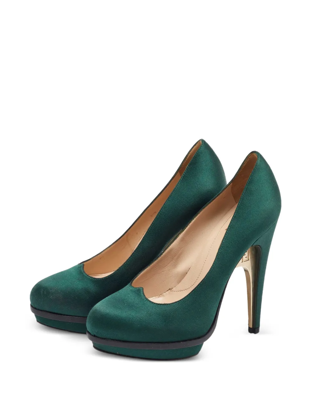 Fendi Pre-Owned Bridge heel platform pumps - Grün