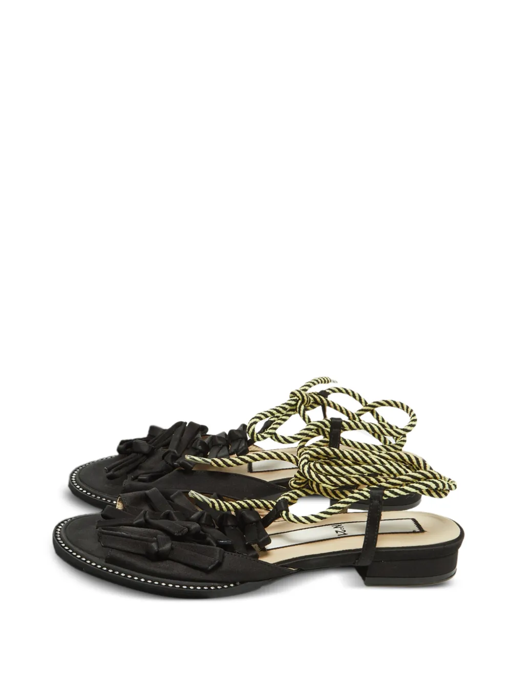Nº21 knotted ankle-tie sandals - Nero
