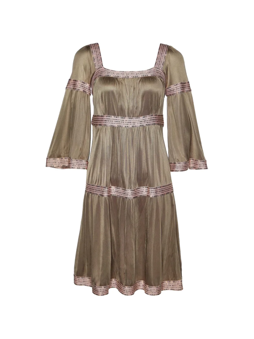 Missoni Pre-Owned tiered jersey midi dress - Marrone