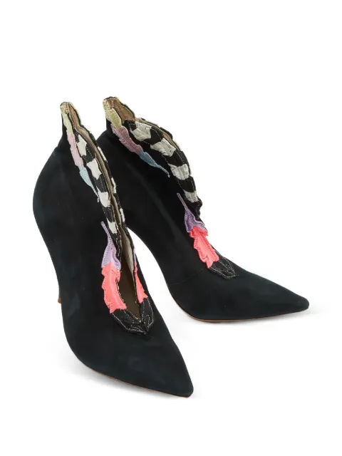 Sophia Webster embroidered suede ankle boots