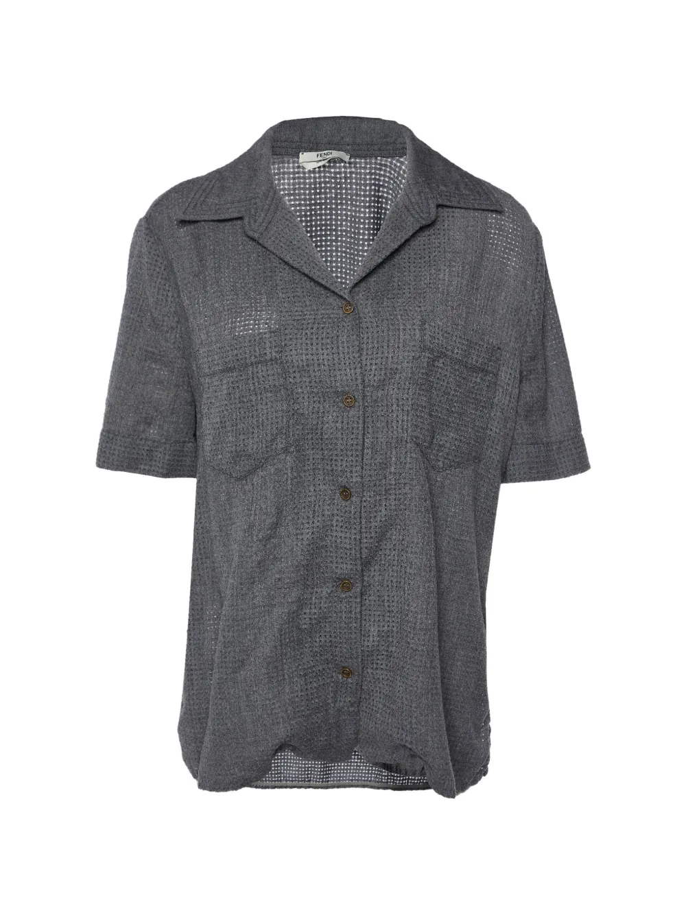 Fendi Pre-Owned perforated short-sleeve shirt - Grigio