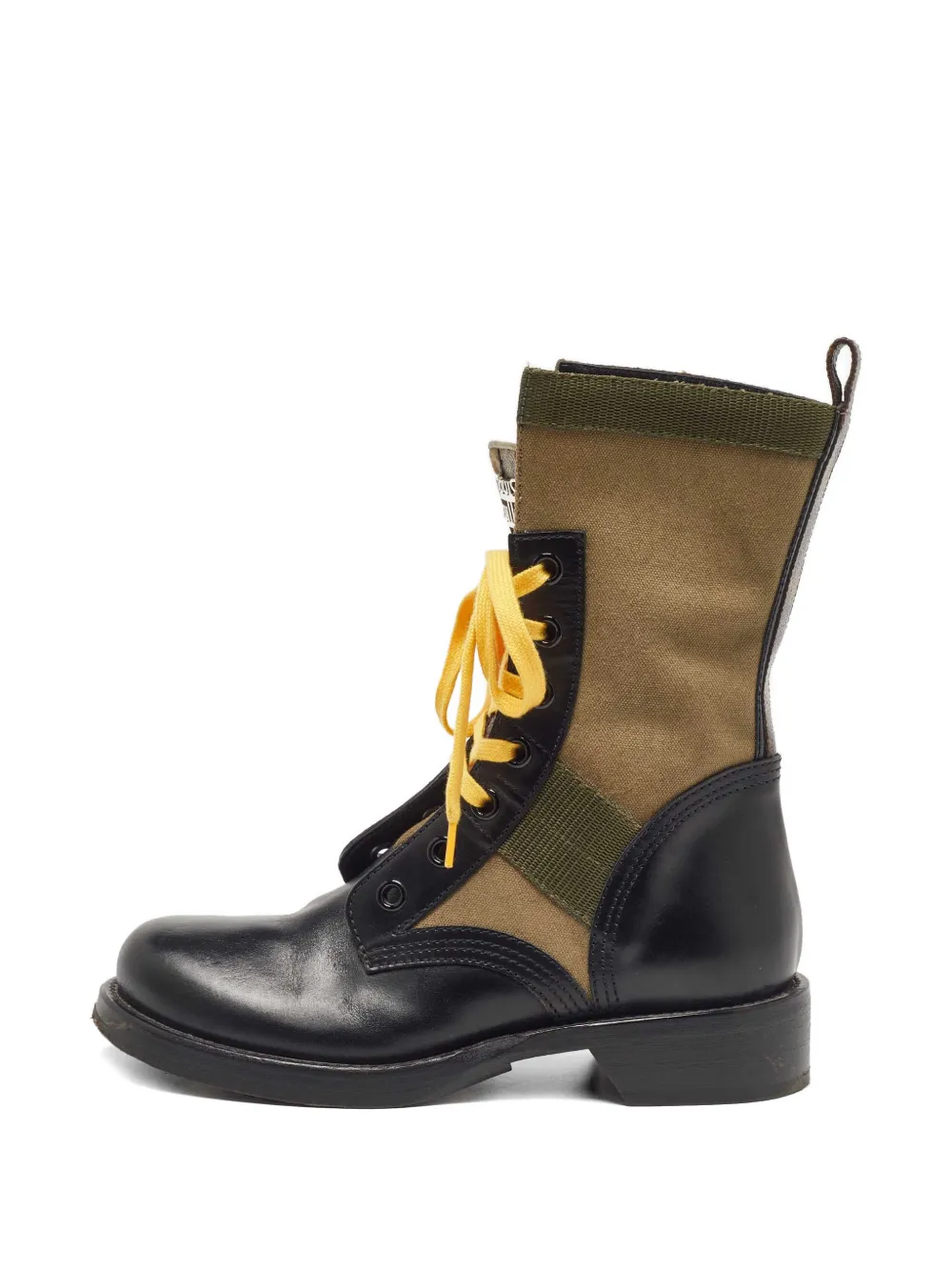 Louis Vuitton Pre-Owned Metropolis Flat Ranger Monogram canvas combat boots - Grün