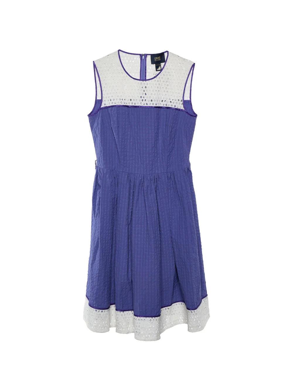 Cavalli Class seersucker lace-trim dress - Viola