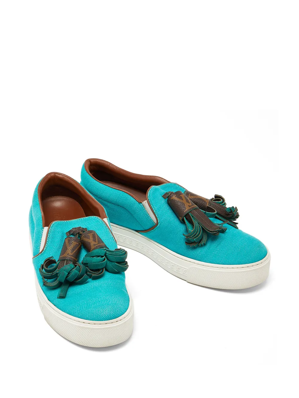 Louis Vuitton Pre-Owned Destination slip-on sneakers - Grün
