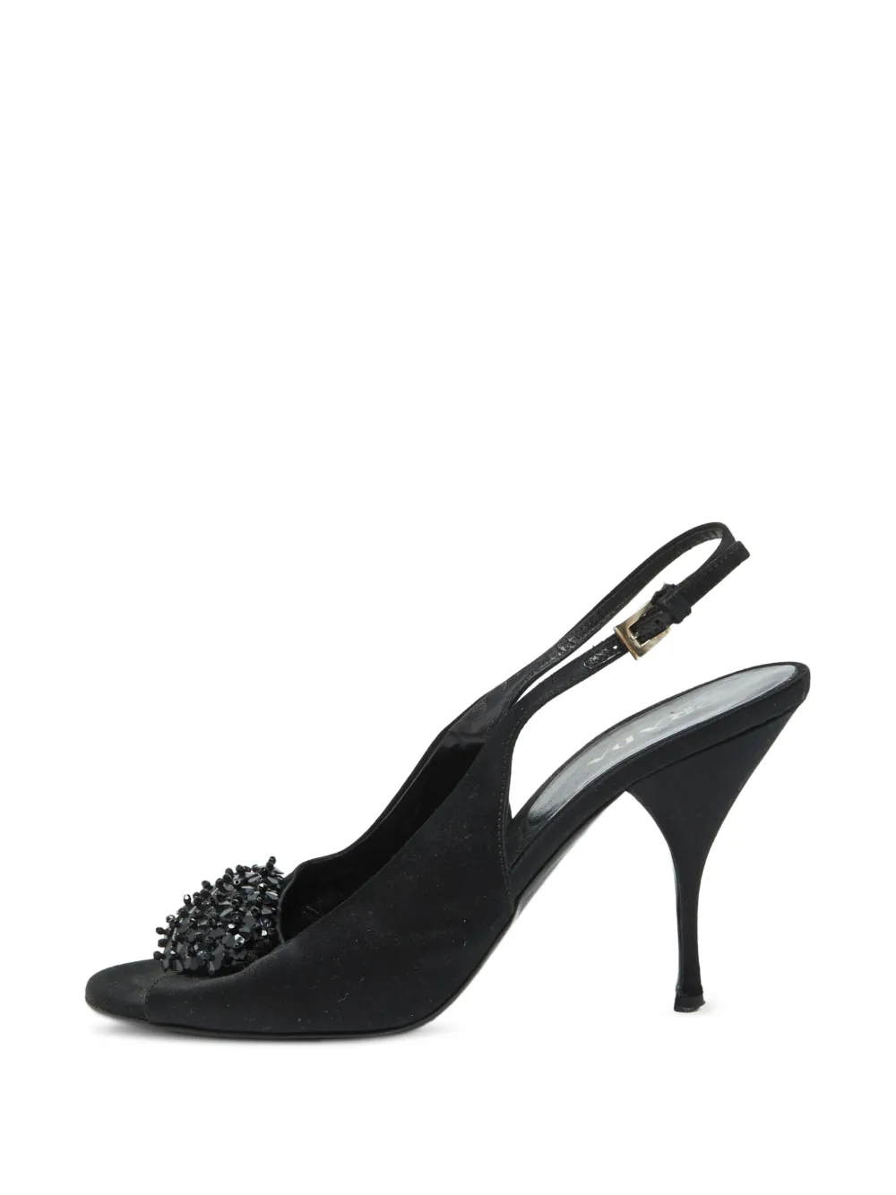 Prada Pre-Owned beaded slingback heeled pumps - Nero