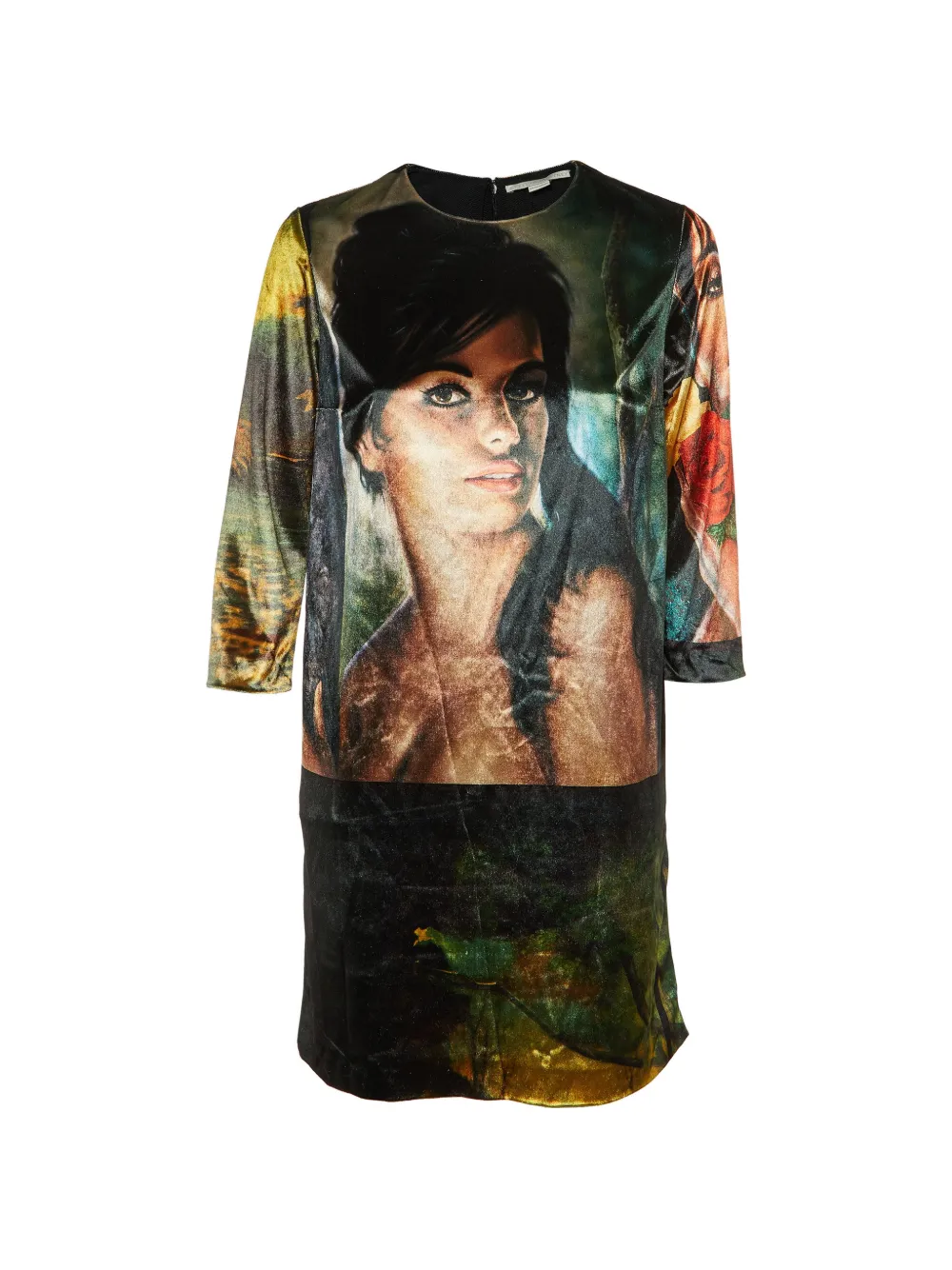 Stella McCartney Pre-Owned printed velvet dress - Nero
