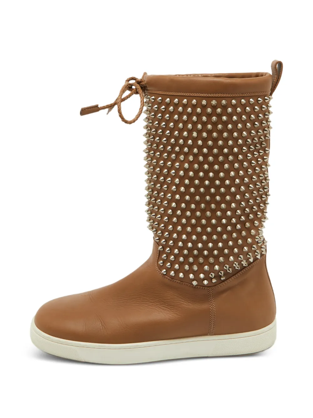 Christian Louboutin Pre-Owned Surlapony spiked boots - Braun