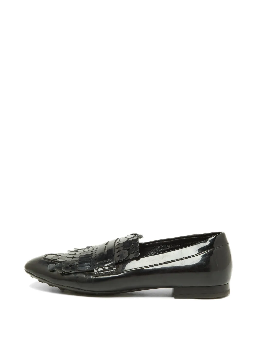 Tod's Vintage laser-cut fringe loafers - Schwarz