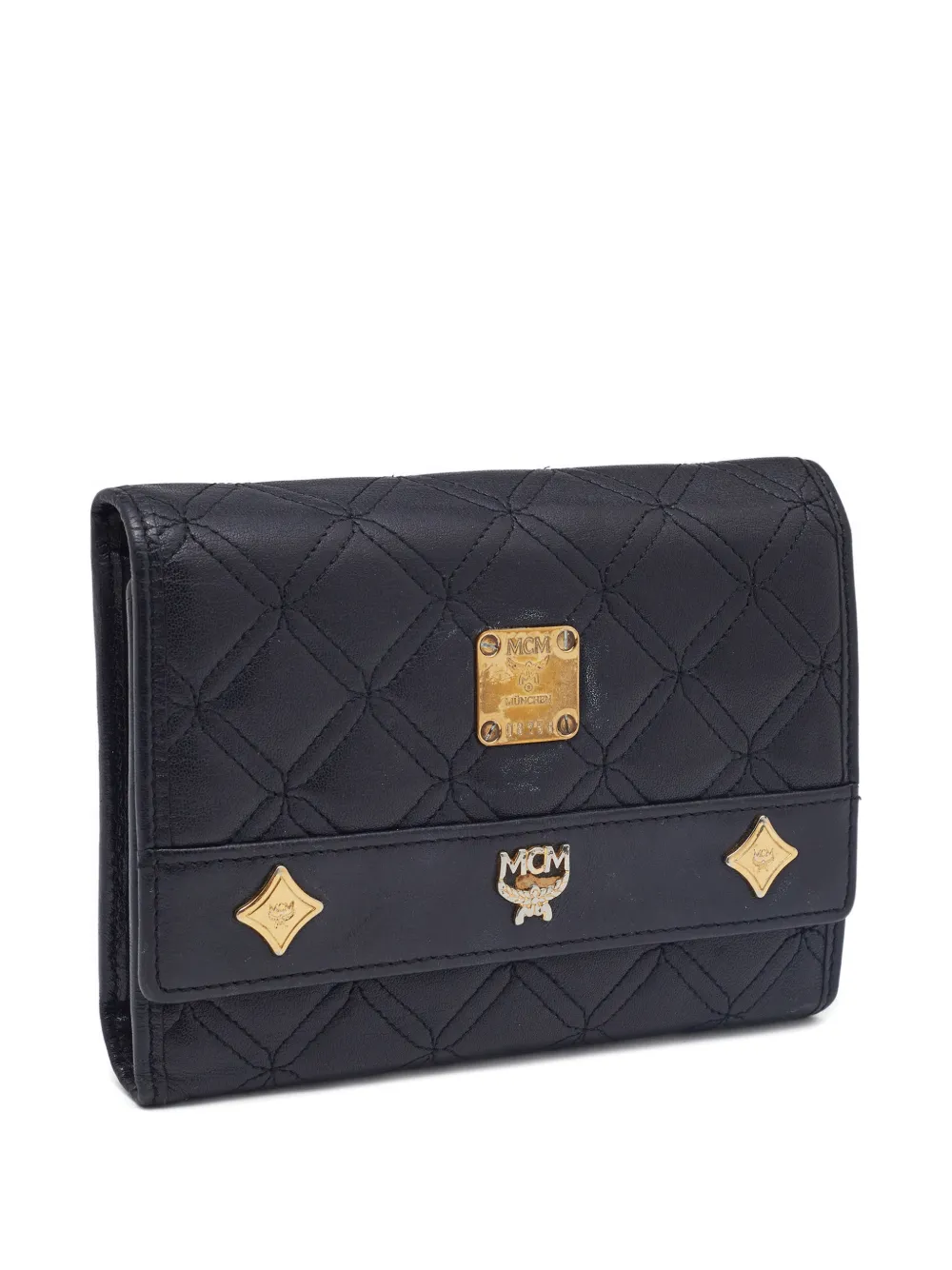 MCM Pre-Owned embellished flap wallet - Nero