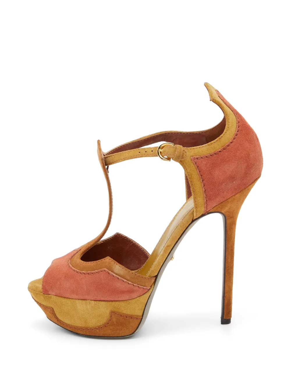 Pre-owned Sergio Rossi Platform Ankle-strap Sandals In Pink