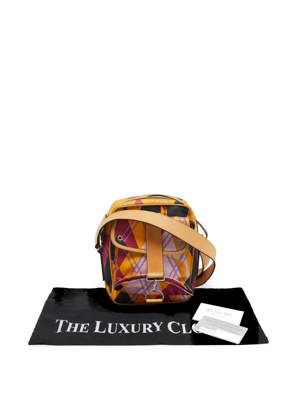 Christian Dior Pre-Owned graphic-print shoulder bag - Yellow