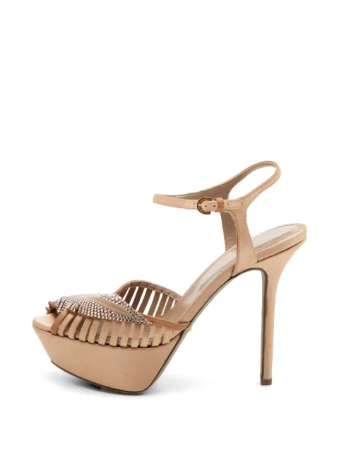 Sergio Rossi Vintage Crystal-embellished ankle-strap sandals