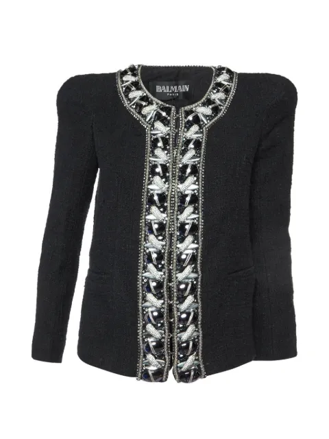 Balmain Pre-Owned embellished tweed jacket