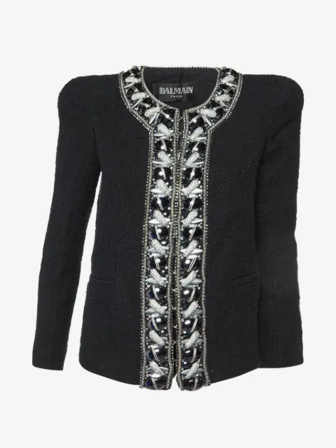 Balmain Pre-Owned embellished tweed jacket