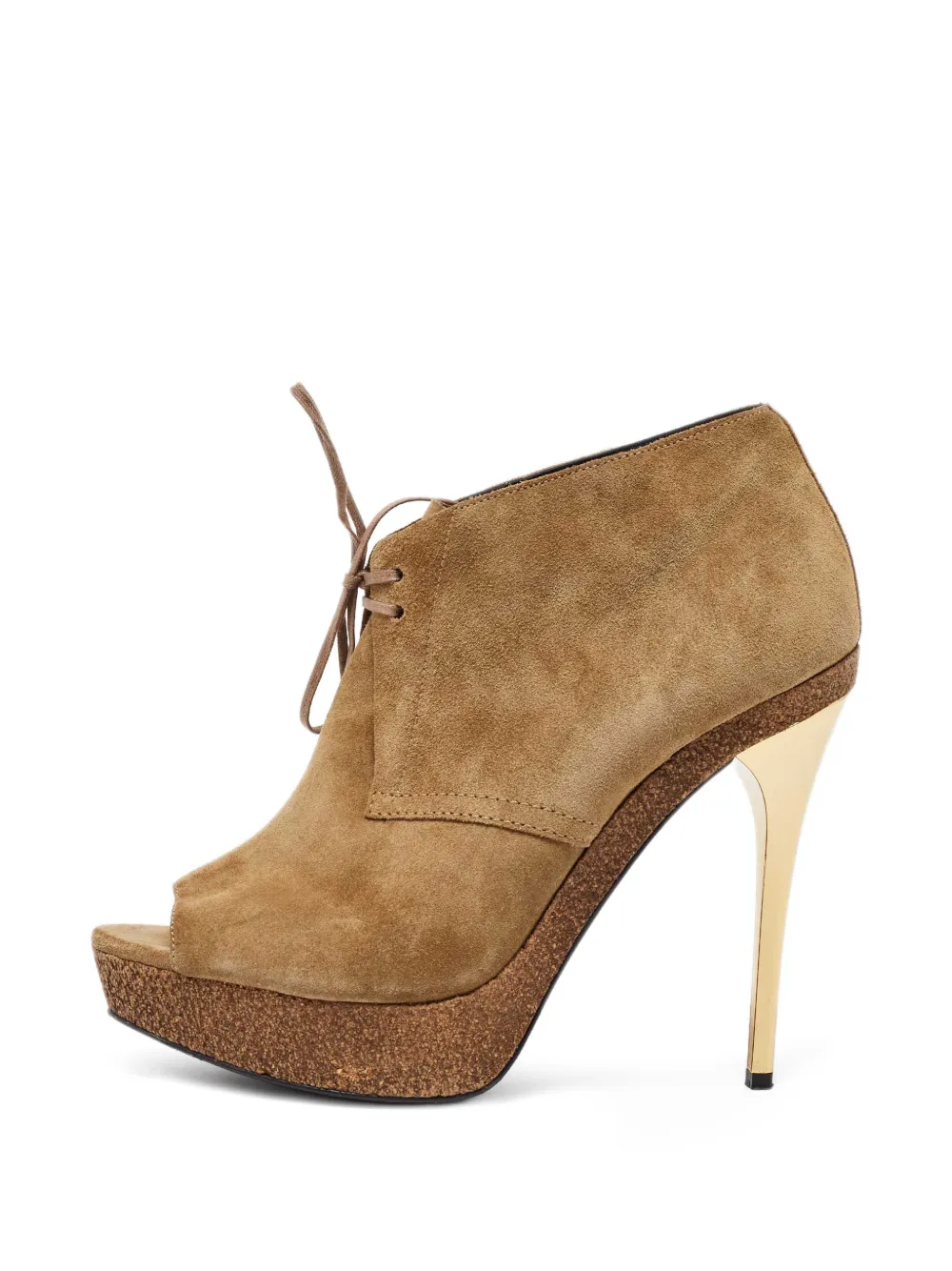 Burberry Pre-Owned Peeptoe-Stiefel mit Plateau - Nude