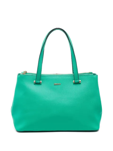 DKNY Vintage leather double-zip tote bag