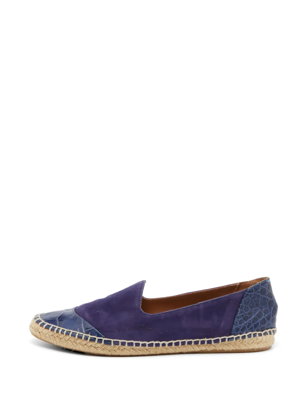 Giorgio Armani Pre-Owned croc-embossed espadrilles - Blau