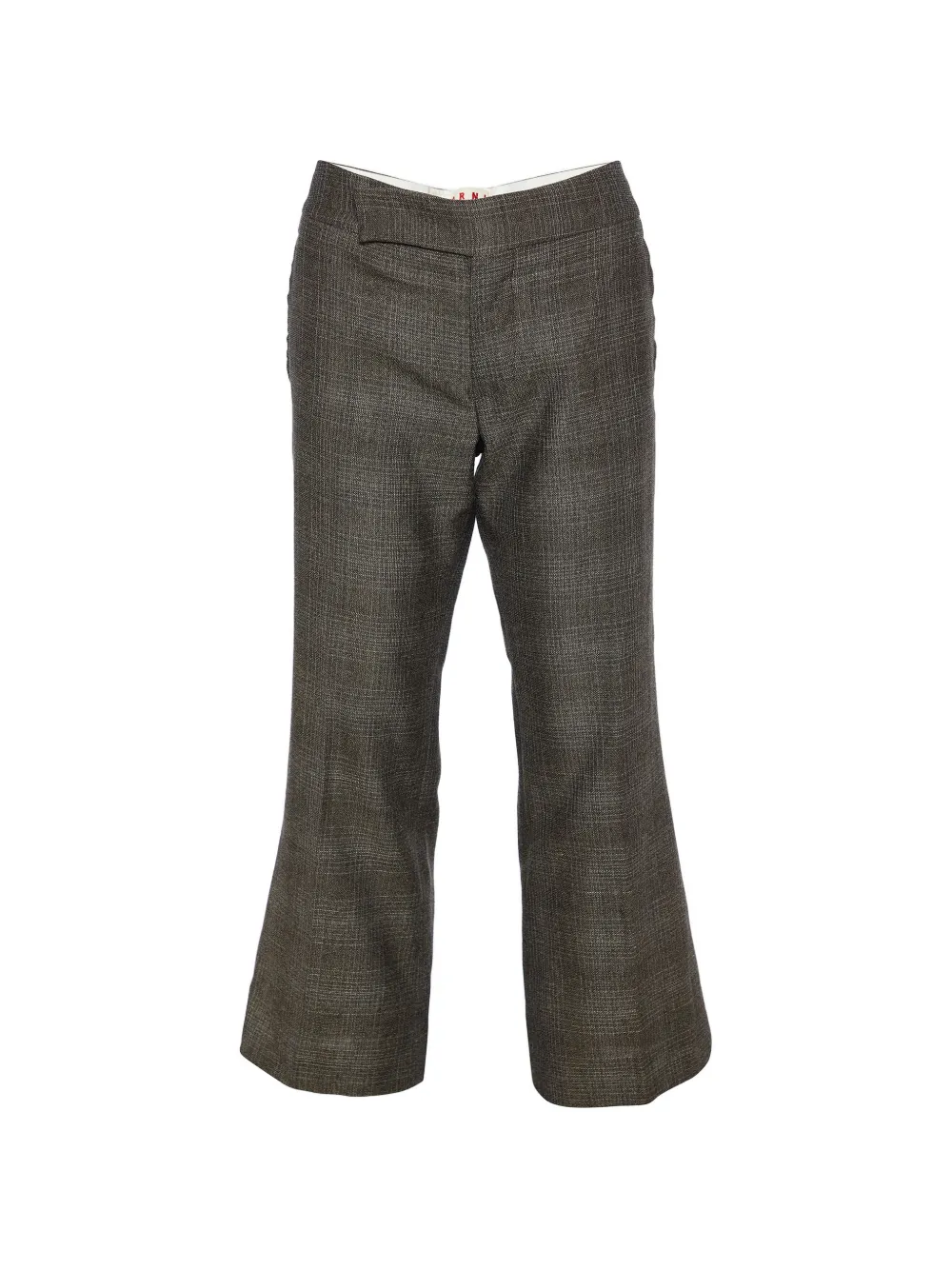Marni Pre-Owned patterned cropped trousers - Marrone
