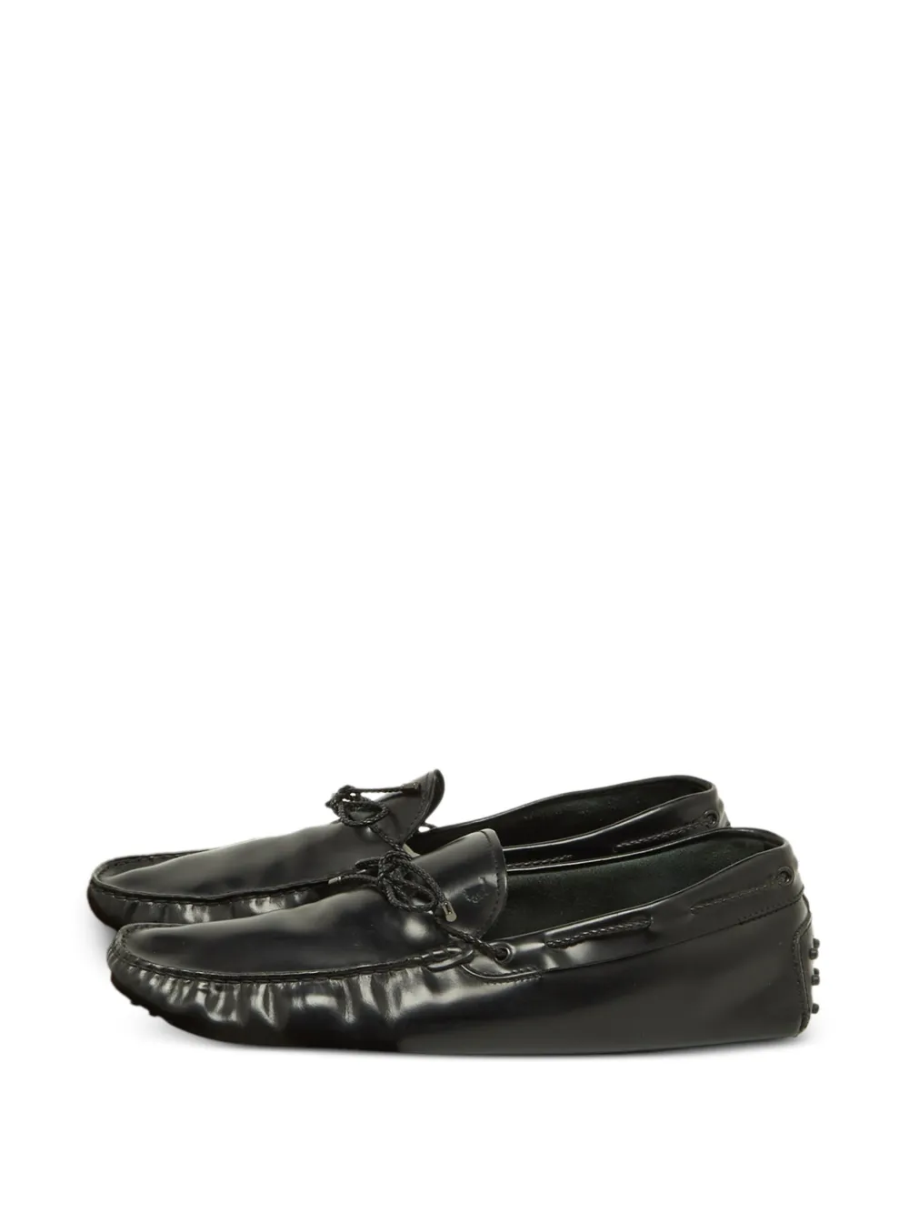 Tod's Vintage leather slip-on loafers - Schwarz