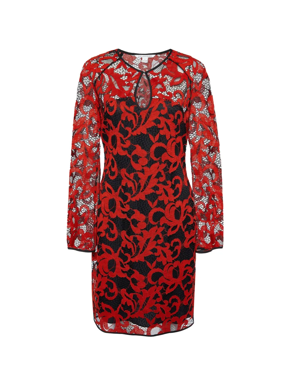 DVF Diane von Furstenberg Gadie lace mini dress - Rosso
