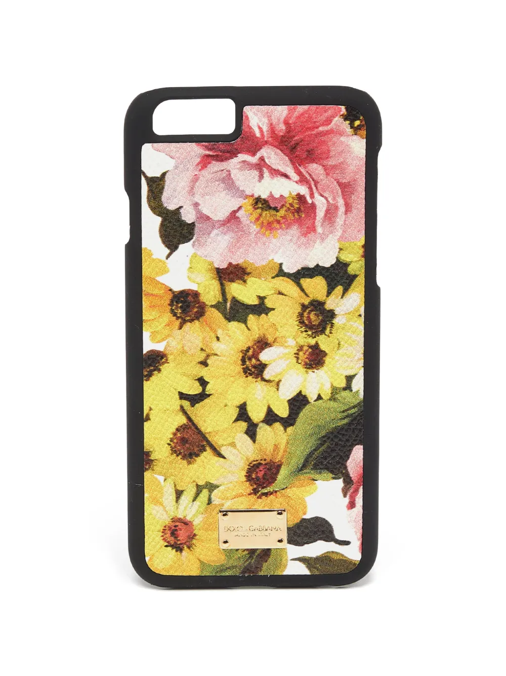 Dolce & Gabbana Pre-Owned Cover per iPhone 6 in pelle con stampa a fiori - Giallo